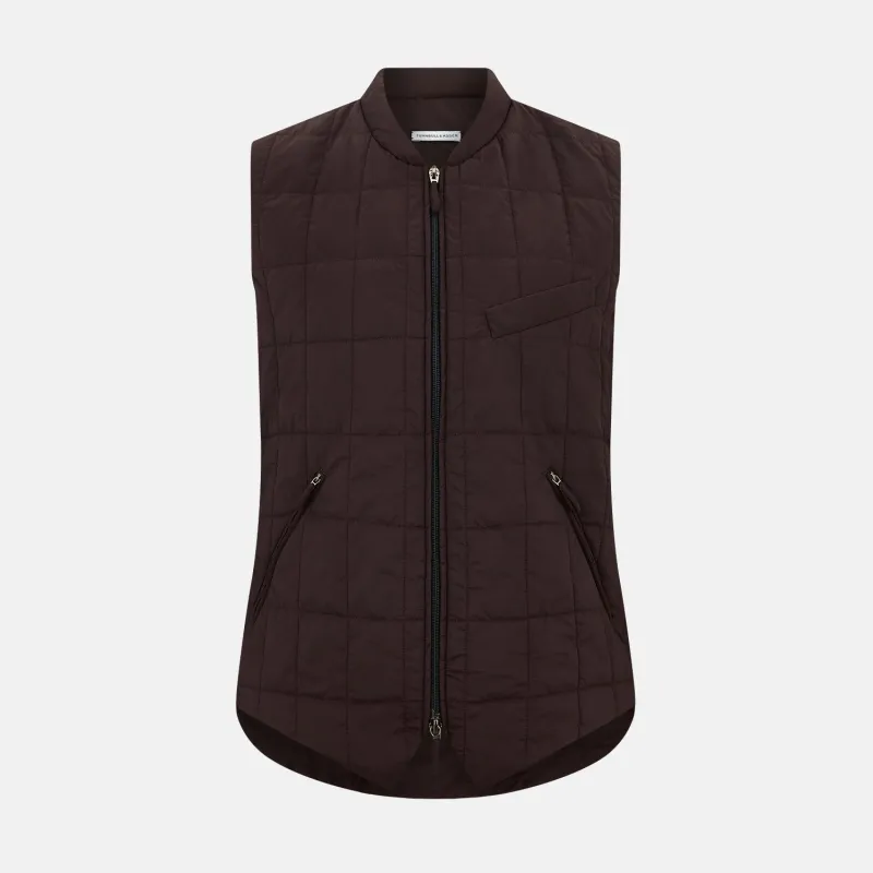 Burgundy Quilted Gilet sold by Turnbull & Asser
