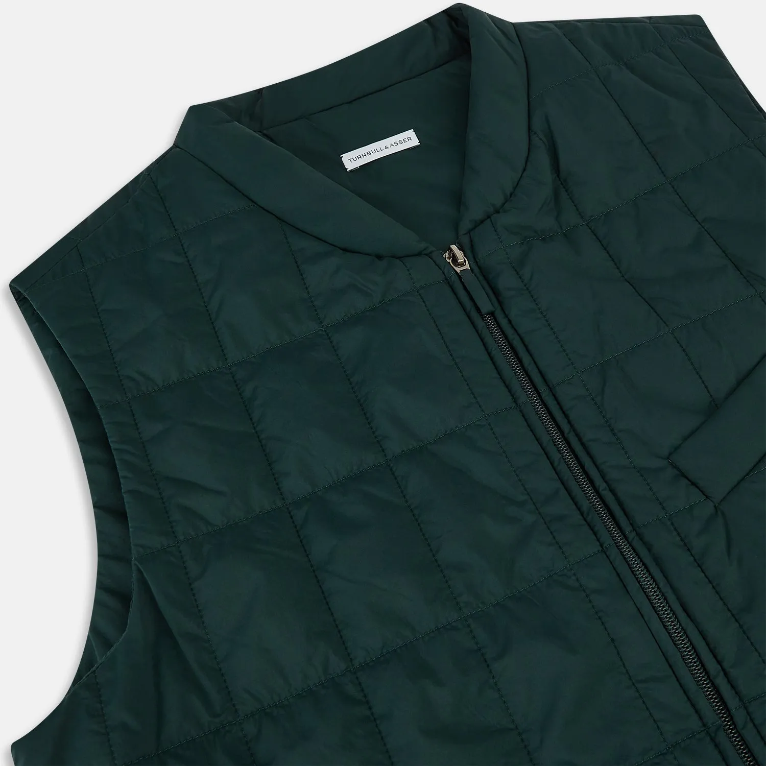 Forest Green Quilted Gilet sold by Turnbull & Asser product image thumbnail 2