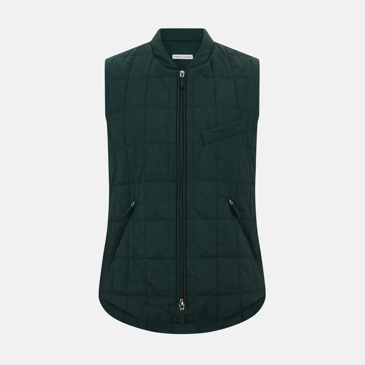 Forest Green Quilted Gilet sold by Turnbull & Asser