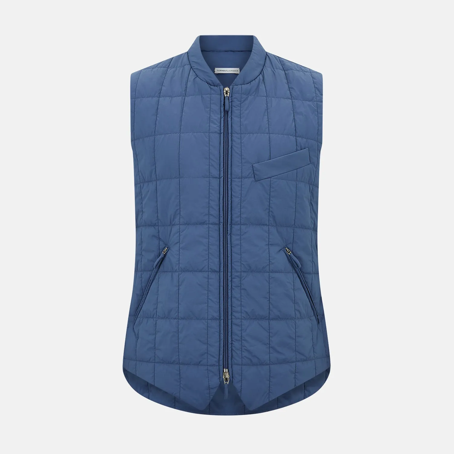 Azzurro Quilted Gilet sold by Turnbull & Asser