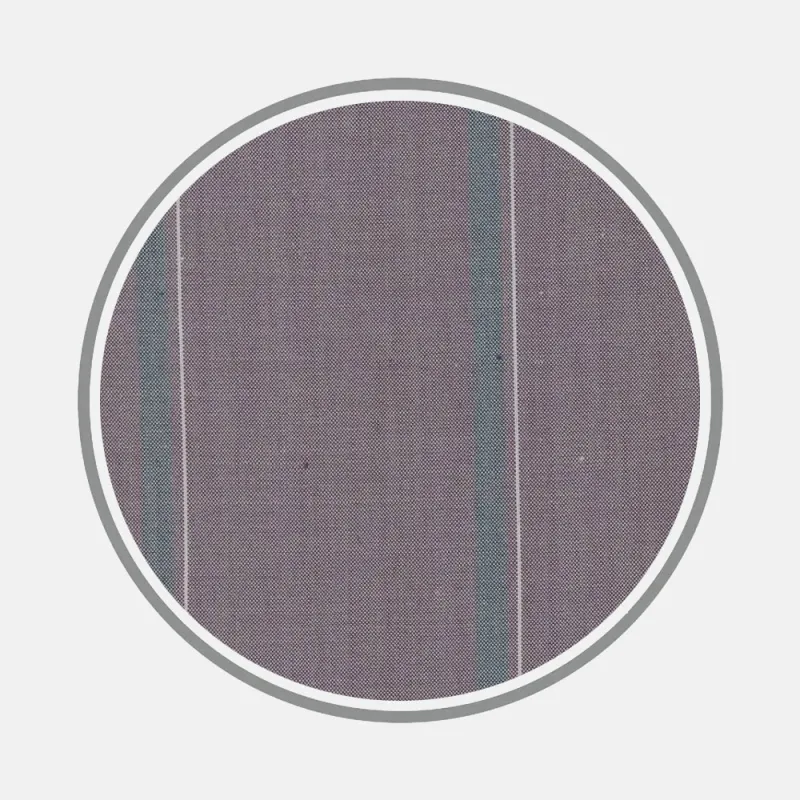 Navy and Faded Burgundy Stripe Fabric sold by Turnbull & Asser