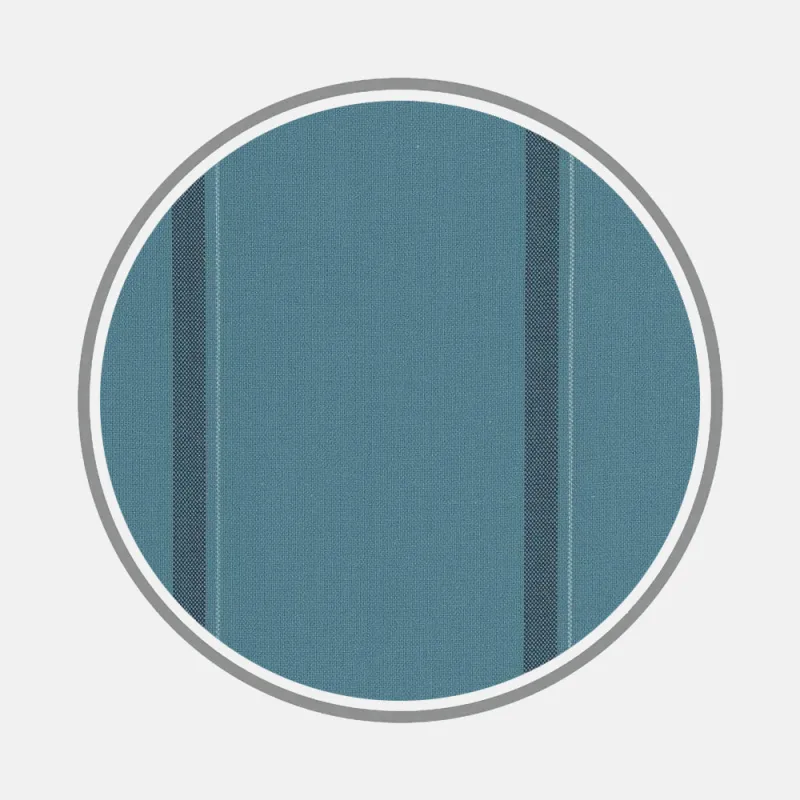 Wide Navy and Turquoise Stripe Fabric sold by Turnbull & Asser