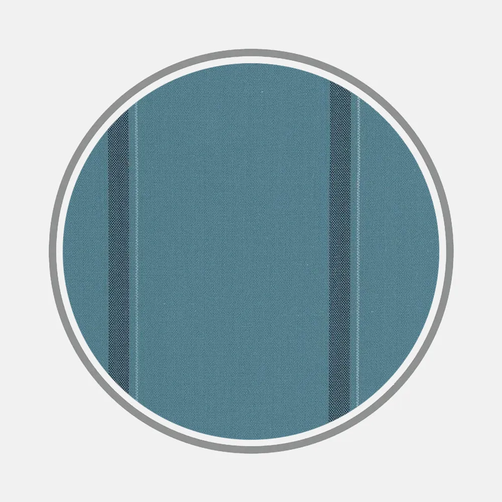 Wide Navy and Turquoise Stripe Fabric sold by Turnbull & Asser