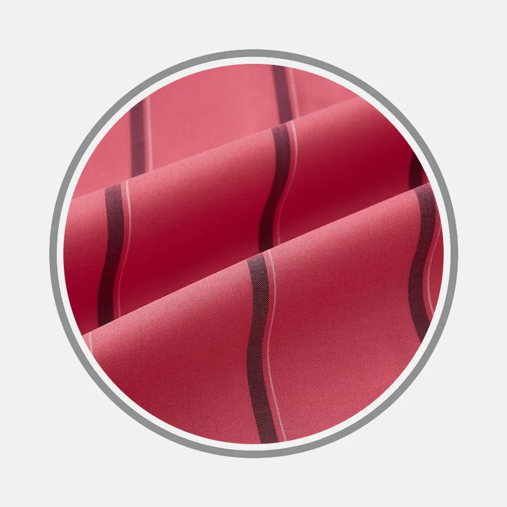 Wide Navy and Pink Stripe Fabric sold by Turnbull & Asser