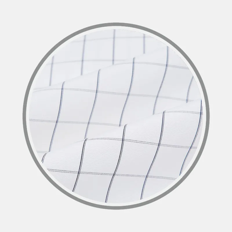 Navy Blue  Hairline Multi Stripe Fabric sold by Turnbull & Asser