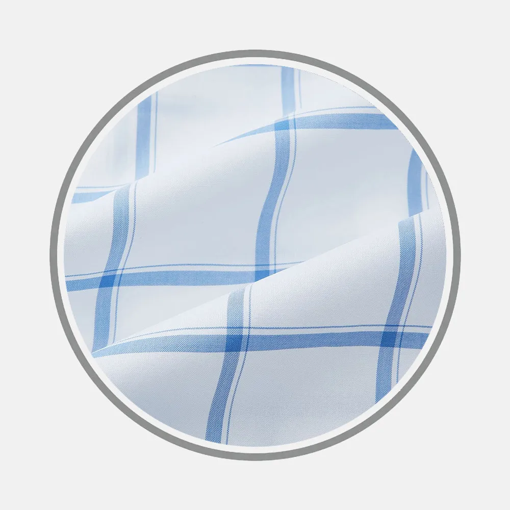 Lilac Grid Check Fabric sold by Turnbull & Asser