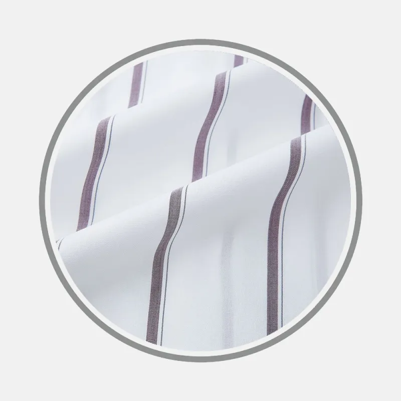 Burgundy Track Stripe Fabric sold by Turnbull & Asser