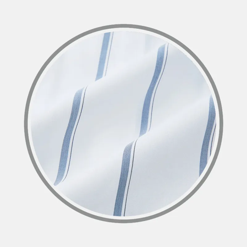 Steel Grey Track Stripe Fabric sold by Turnbull & Asser