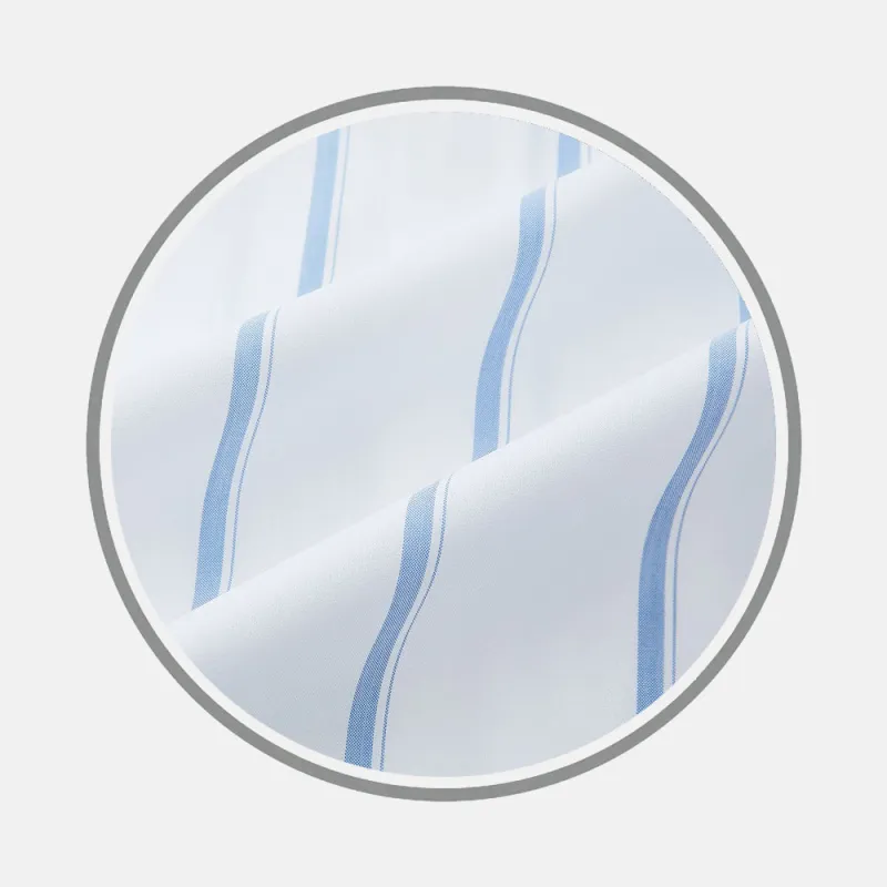 Colony Blue Track Stripe Fabric sold by Turnbull & Asser