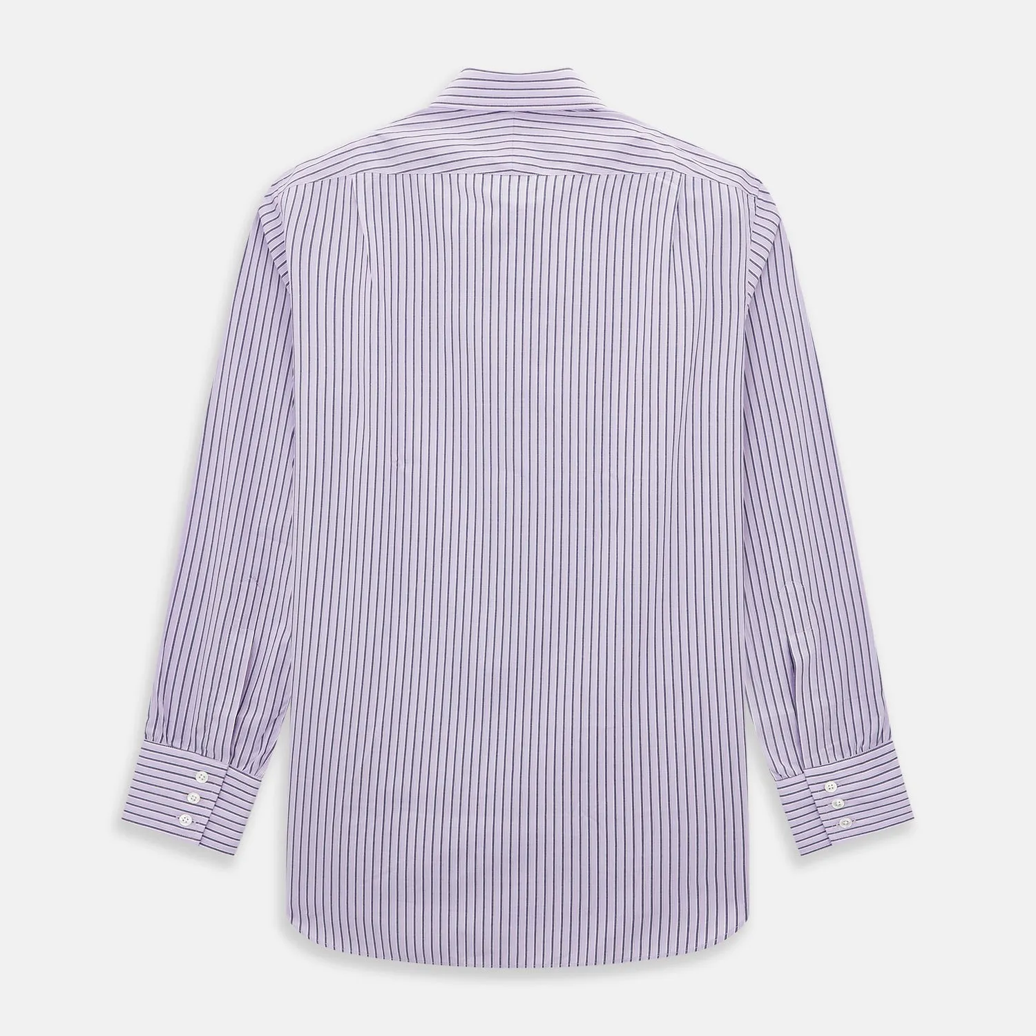 Lilac Ticking Stripe Mayfair Shirt sold by Turnbull & Asser product image thumbnail 3