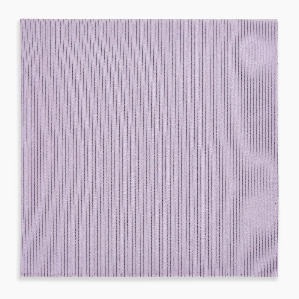 Lilac Pinstripe Hand-Rolled Handkerchief sold by Turnbull & Asser product image thumbnail 4