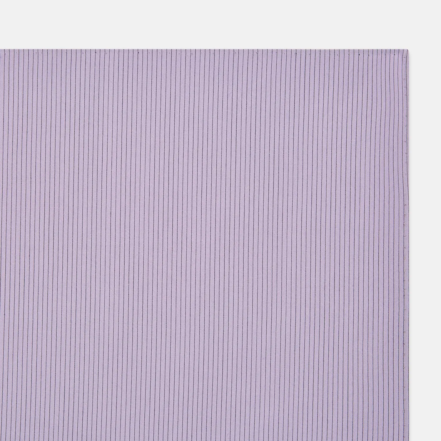 Lilac Pinstripe Hand-Rolled Handkerchief sold by Turnbull & Asser product image thumbnail 2