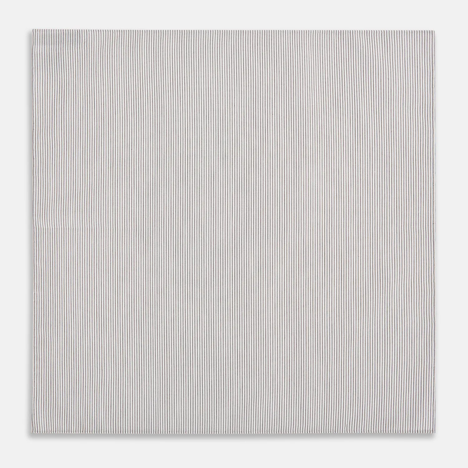 Brown Double Hairline Stripe Hand-Rolled Handkerchief sold by Turnbull & Asser product image thumbnail 3