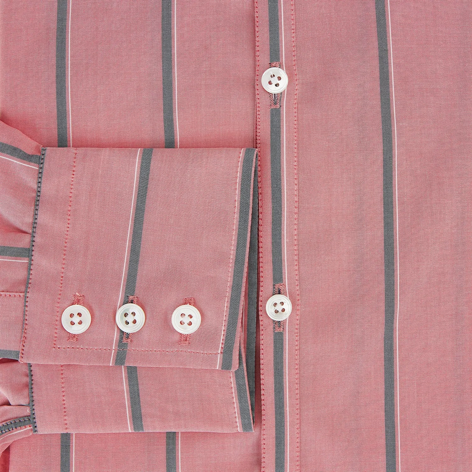 Coral Pink Track Stripe Westminster Shirt sold by Turnbull & Asser product image thumbnail 4