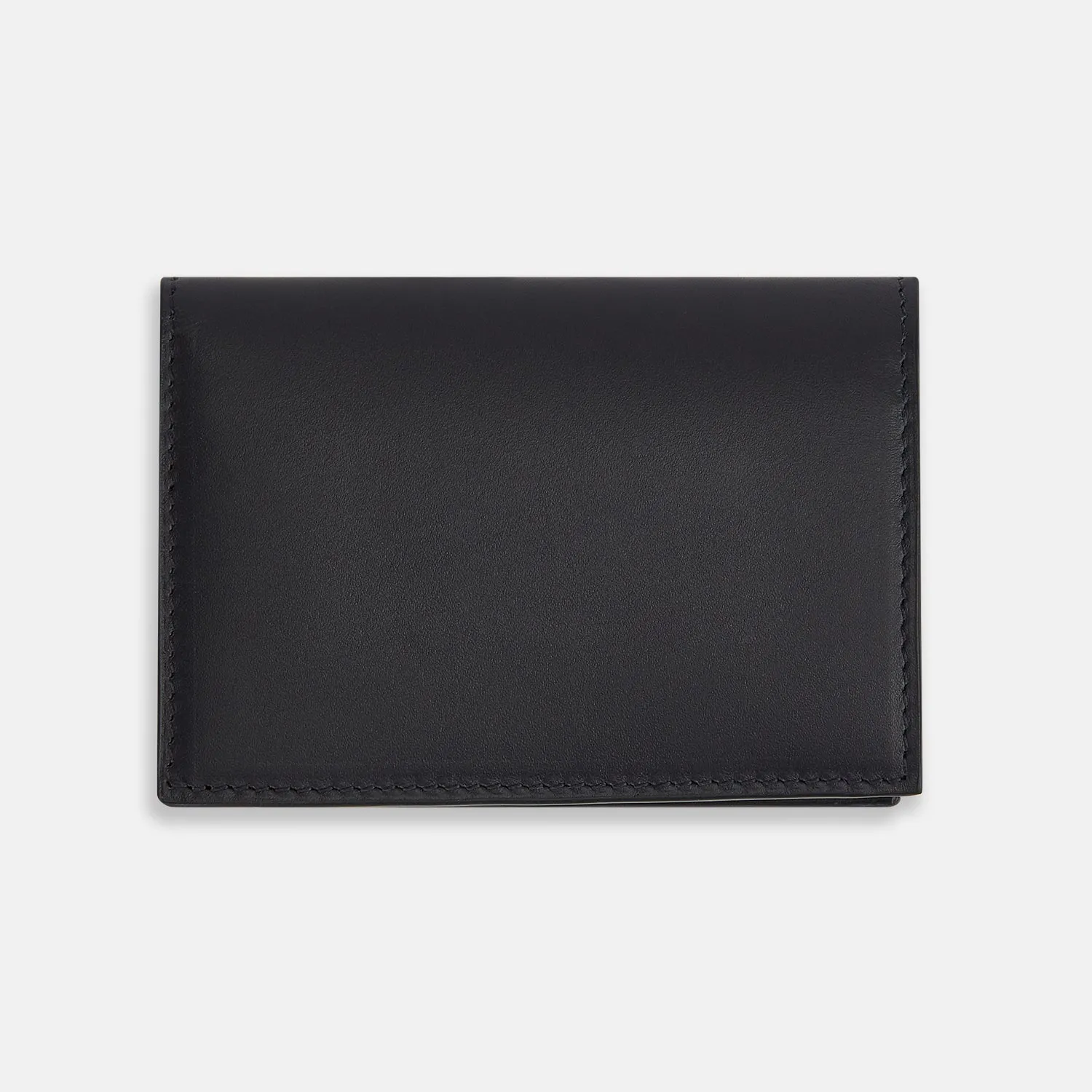 Navy Leather Bi-Fold Card Holder sold by Turnbull & Asser product image thumbnail 3