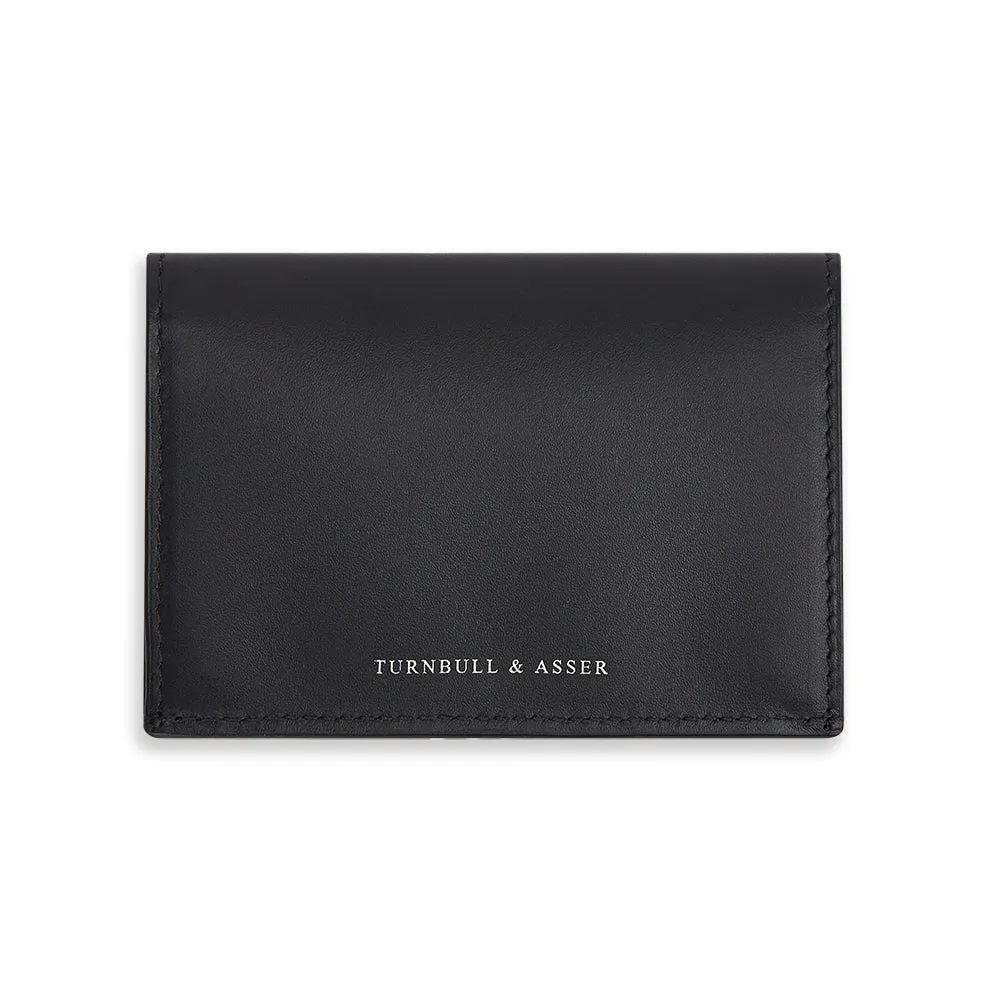 Navy Leather Bi-Fold Card Holder sold by Turnbull & Asser product image thumbnail 4