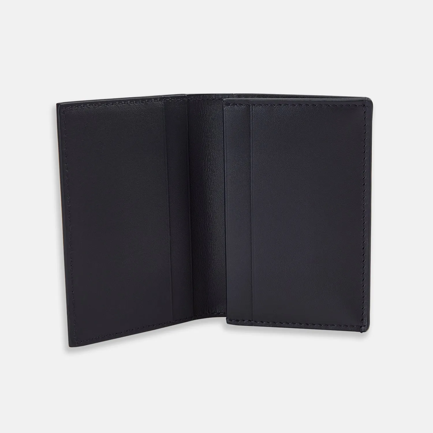 Navy Leather Bi-Fold Card Holder sold by Turnbull & Asser product image thumbnail 2