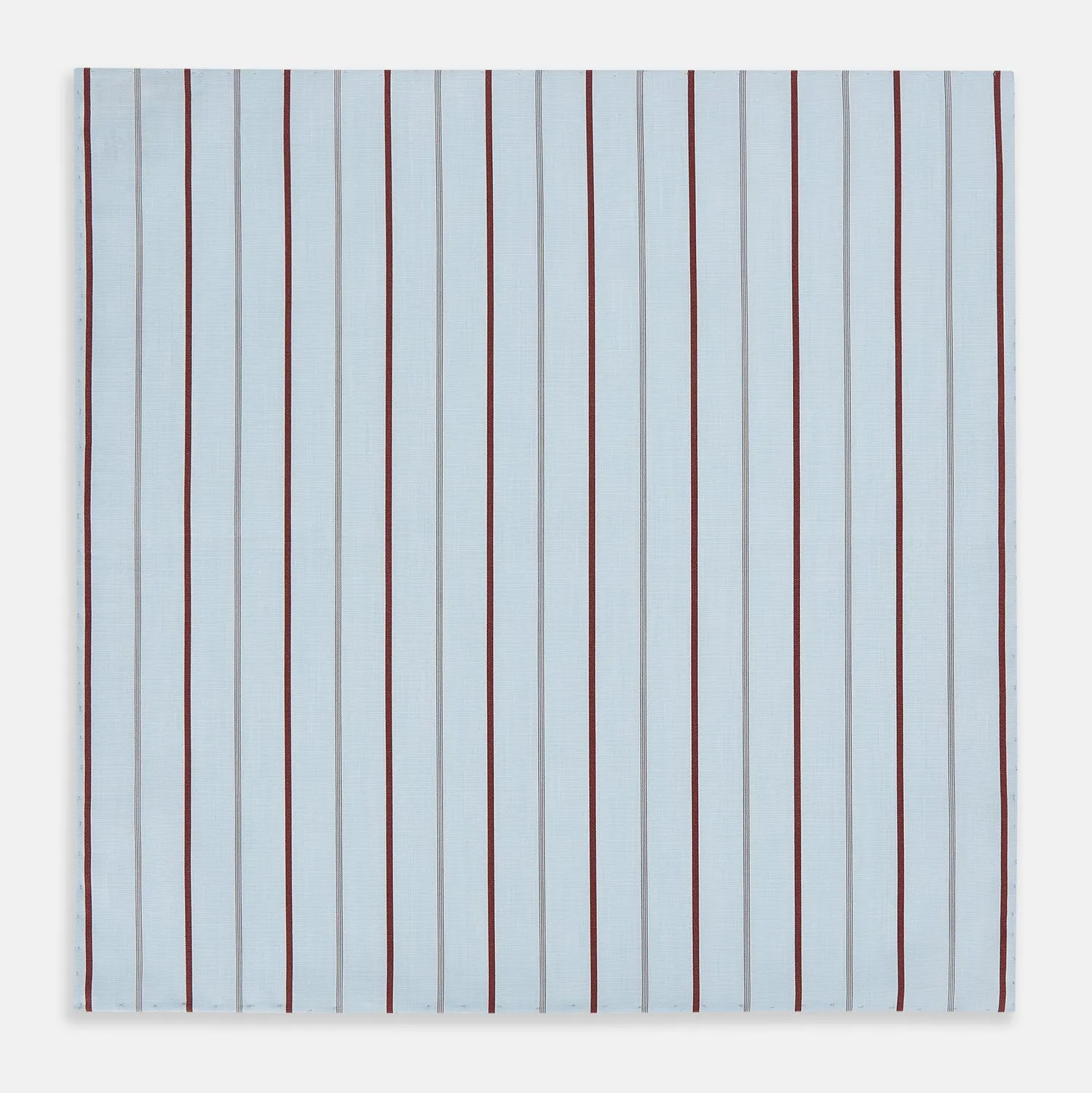 Burgundy Wide Pinstripe Hand-Rolled Handkerchief sold by Turnbull & Asser product image thumbnail 3