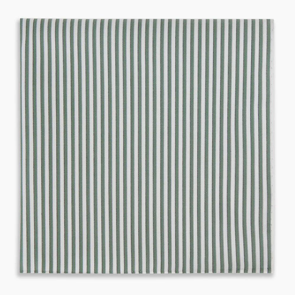Melon Green Halo Stripe Hand-Rolled Handkerchief sold by Turnbull & Asser product image thumbnail 4