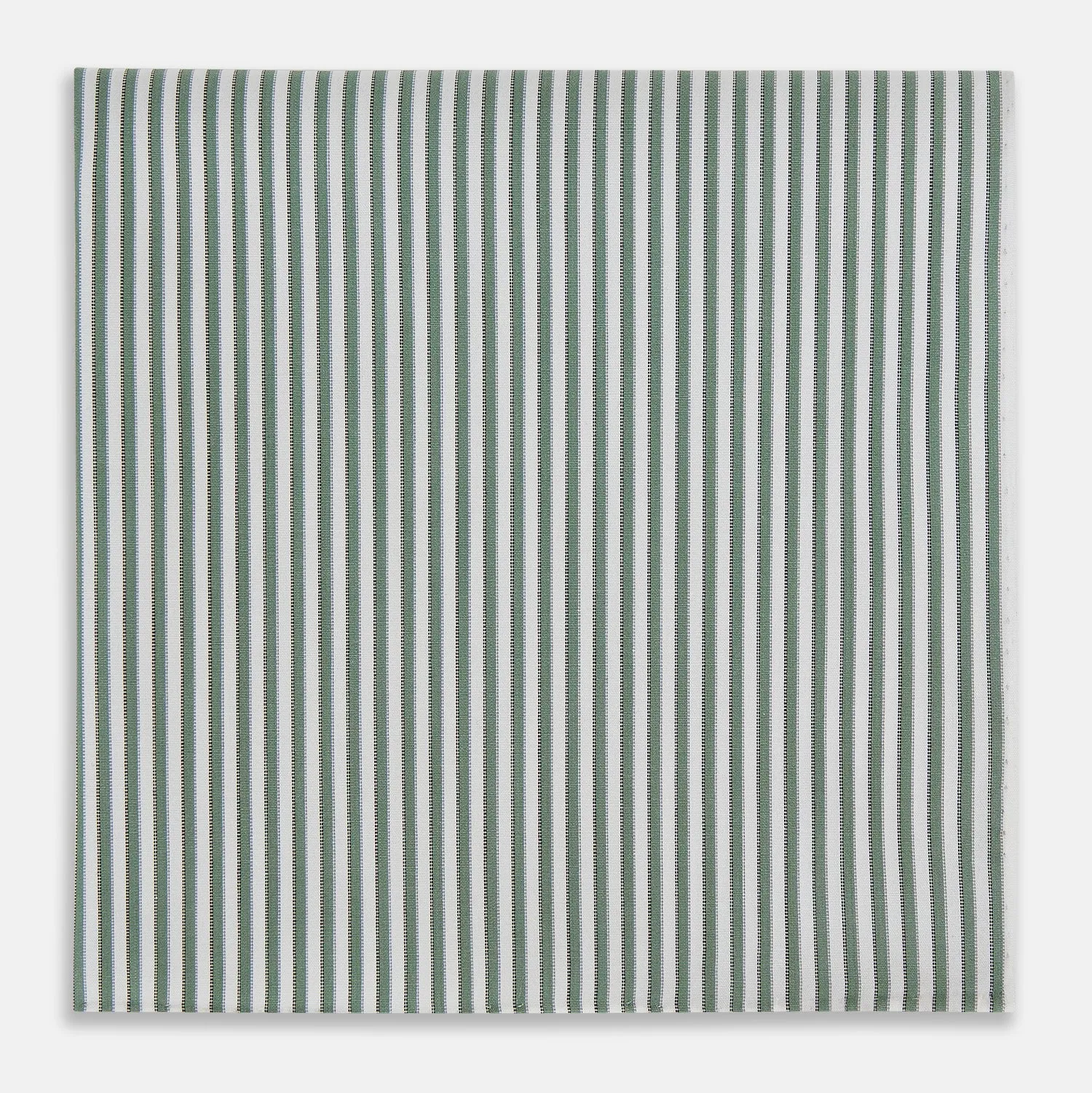 Melon Green Halo Stripe Hand-Rolled Handkerchief sold by Turnbull & Asser