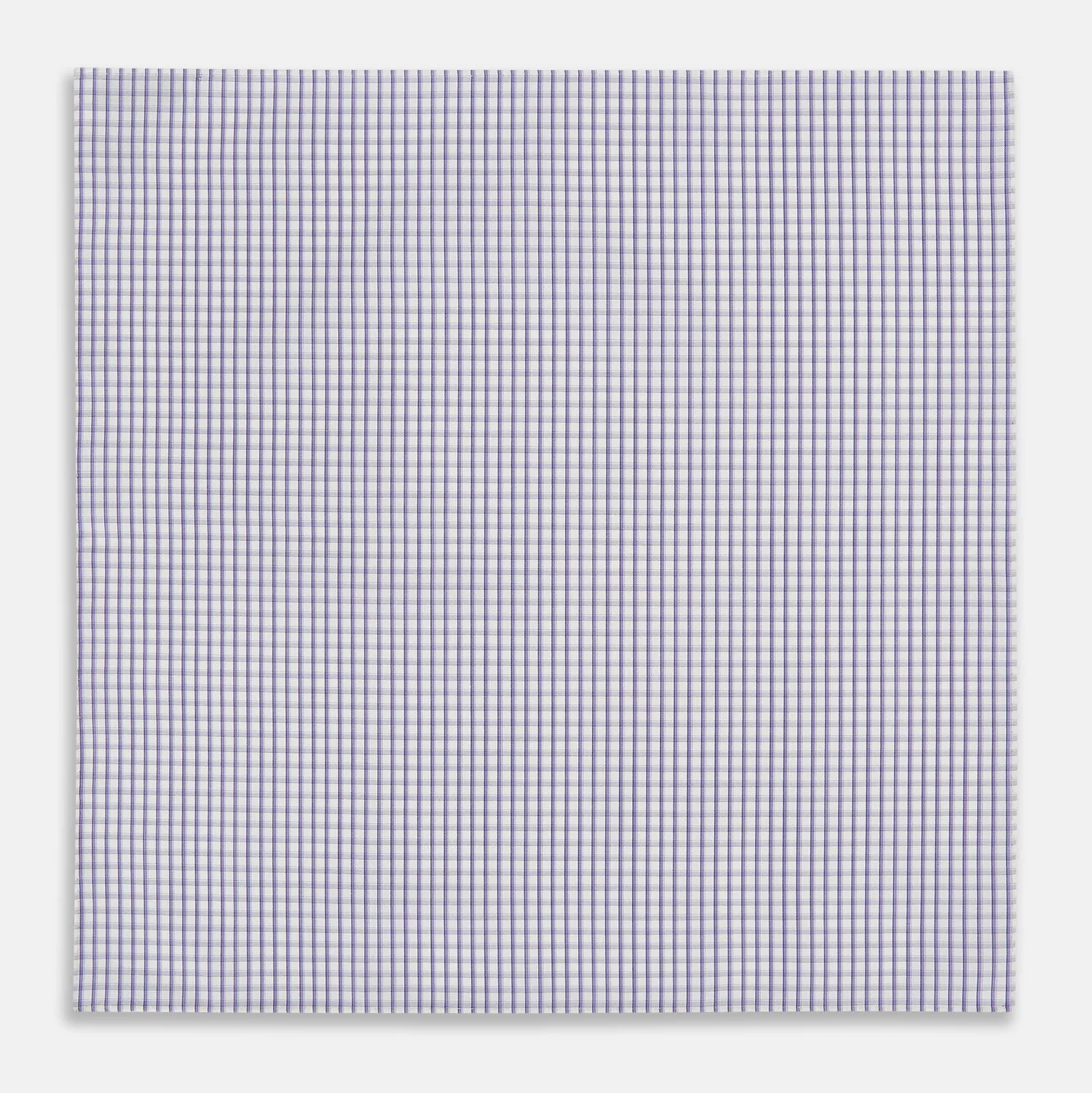Purple Micro Shadow Check Hand-Rolled Handkerchief sold by Turnbull & Asser product image thumbnail 3