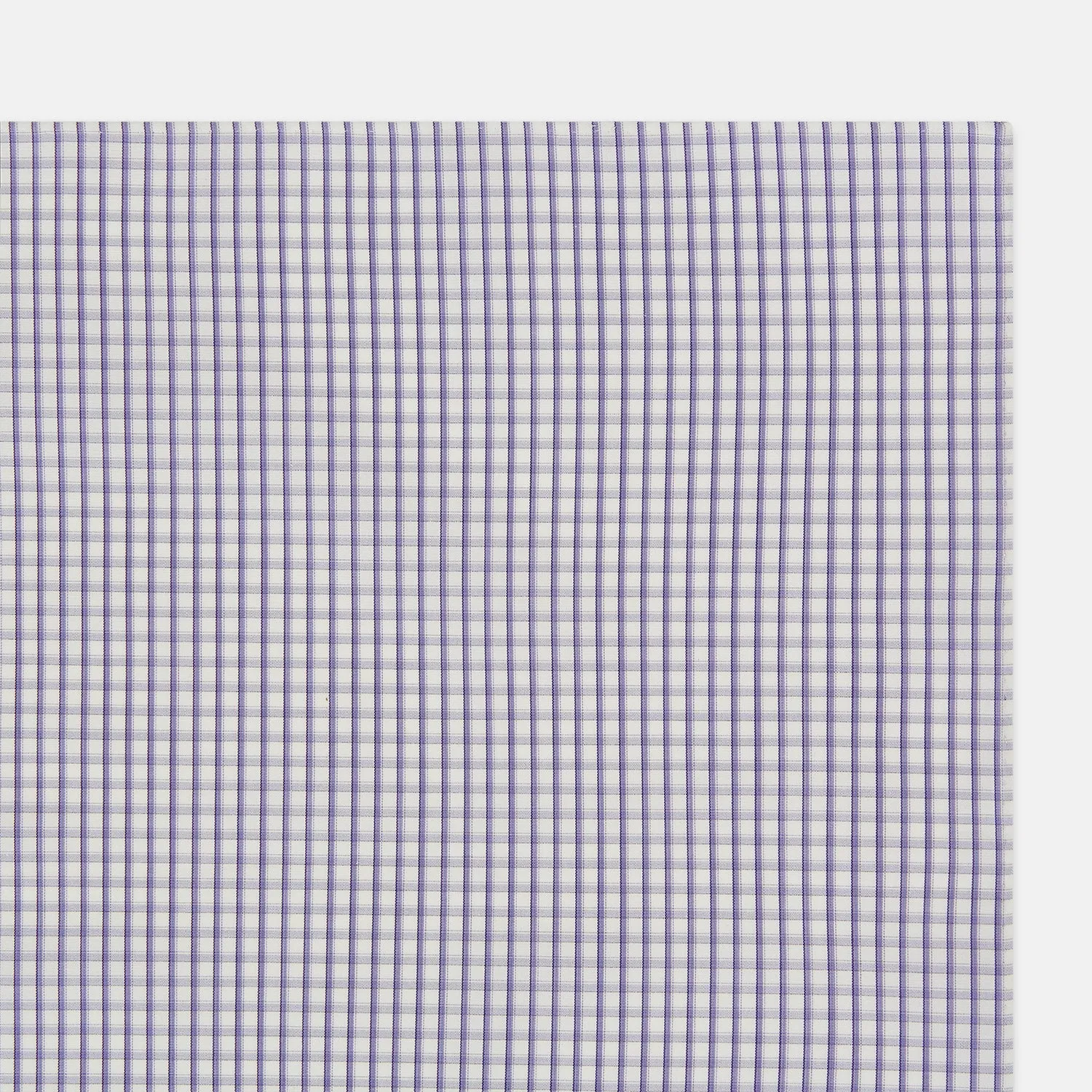 Purple Micro Shadow Check Hand-Rolled Handkerchief sold by Turnbull & Asser product image thumbnail 2