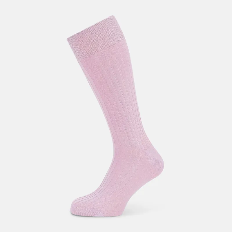 Pink Mid-Length Socks sold by Turnbull & Asser