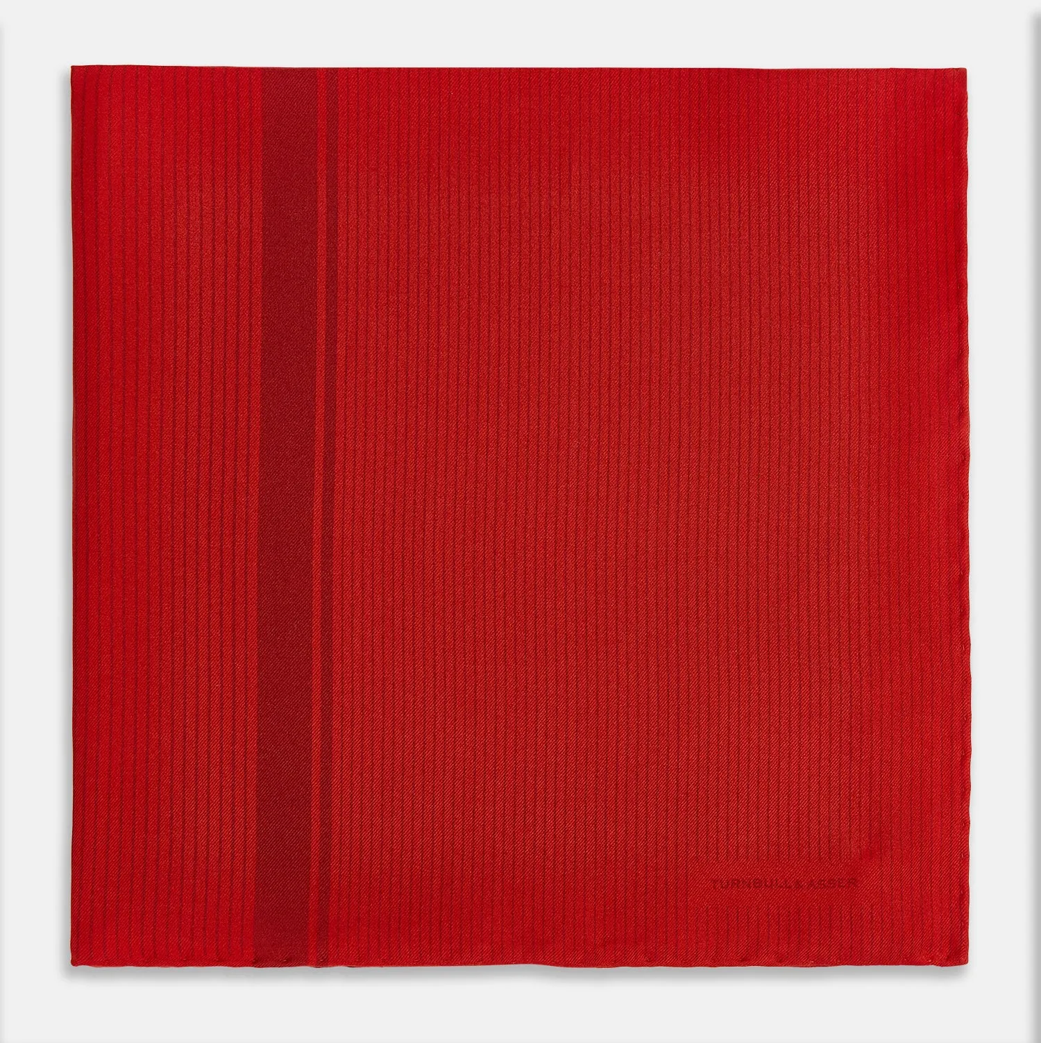 Red and Burgundy Stripe Silk Pocket Square sold by Turnbull & Asser product image thumbnail 3