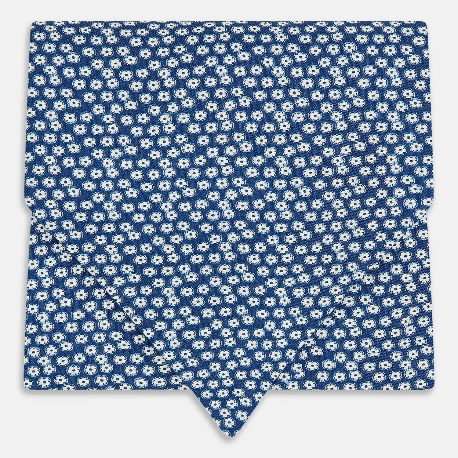Azzurro Flower Patterned Silk Cravat sold by Turnbull & Asser