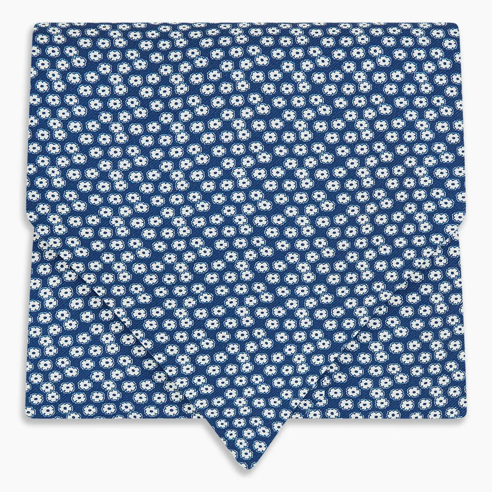 Azzurro Flower Patterned Silk Cravat sold by Turnbull & Asser product image thumbnail 5
