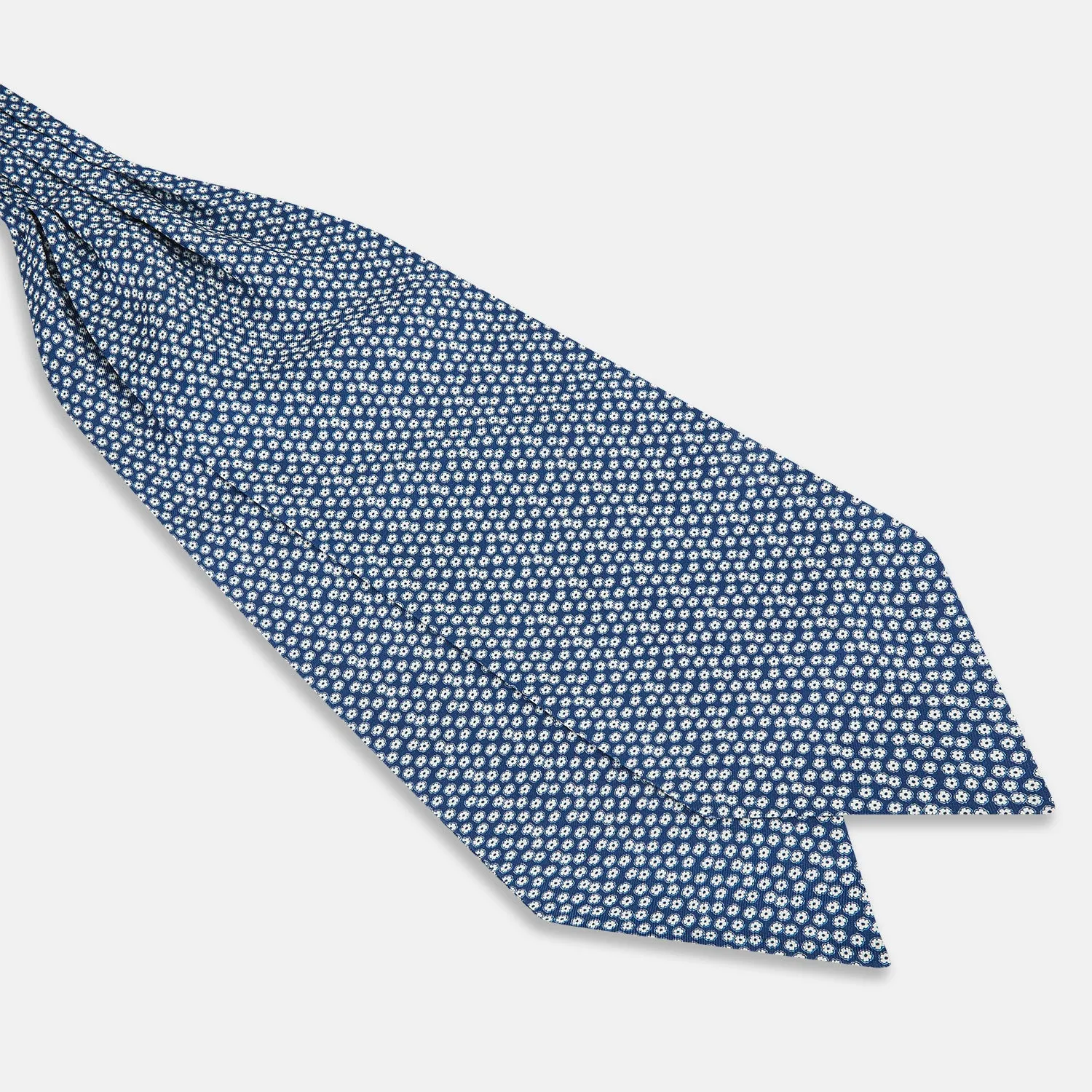 Azzurro Flower Patterned Silk Cravat sold by Turnbull & Asser product image thumbnail 3