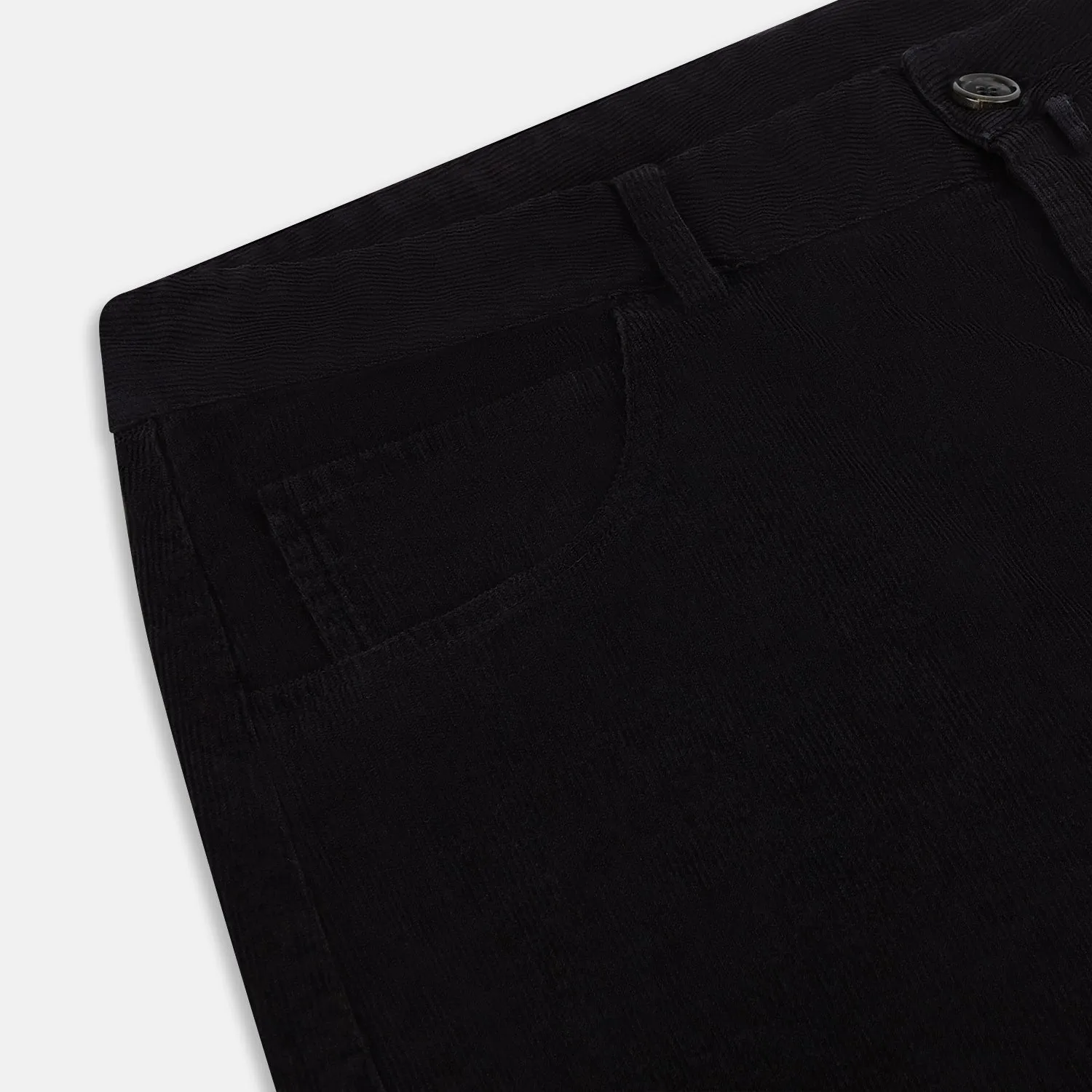 Navy Corduroy Charles Trousers sold by Turnbull & Asser product image thumbnail 2