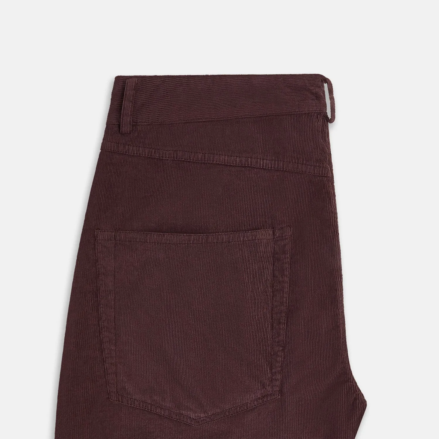 Burgundy Corduroy Charles Trousers sold by Turnbull & Asser product image thumbnail 5
