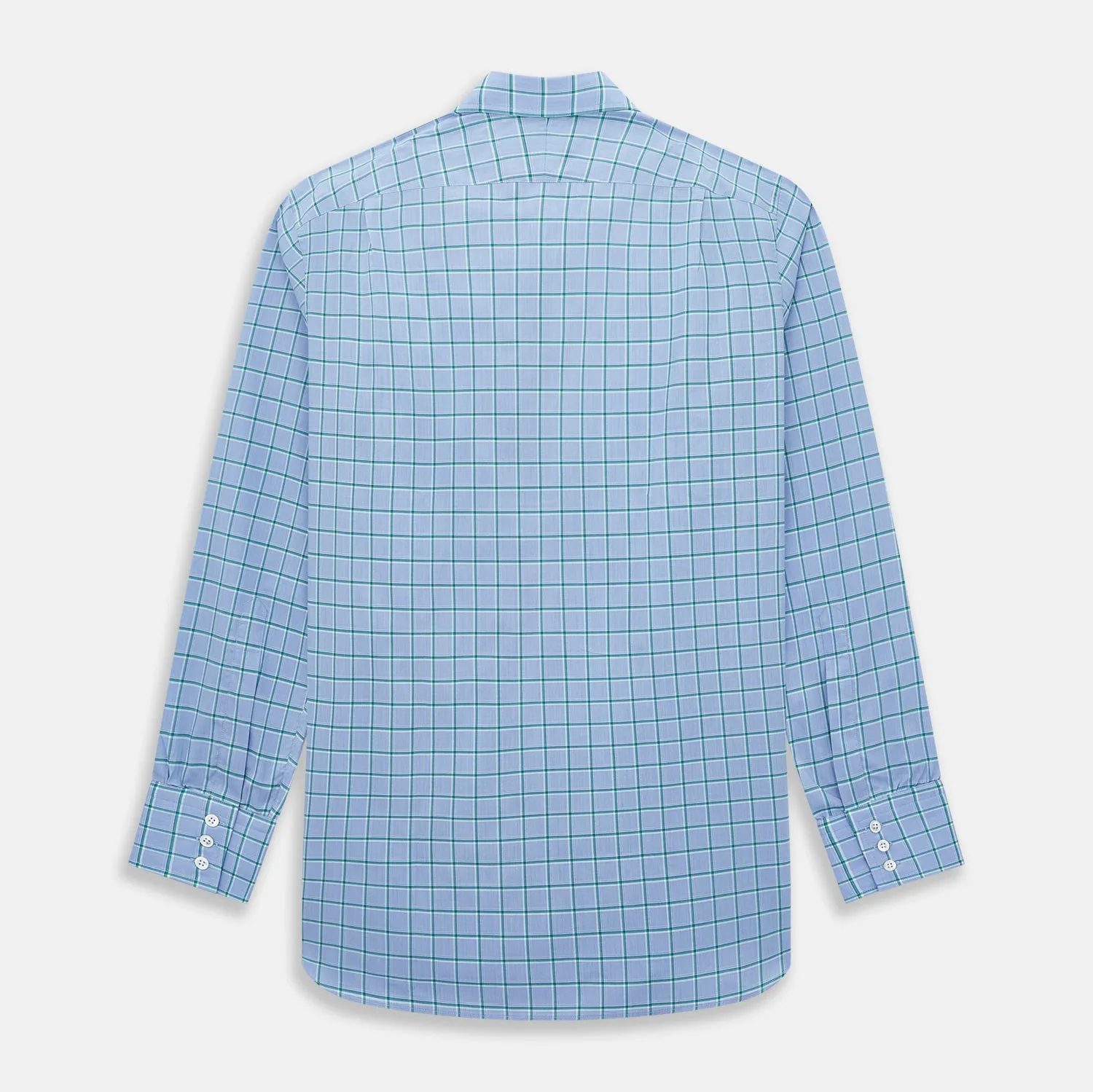 Blue and Green Windowpane Mayfair Shirt sold by Turnbull & Asser product image thumbnail 3