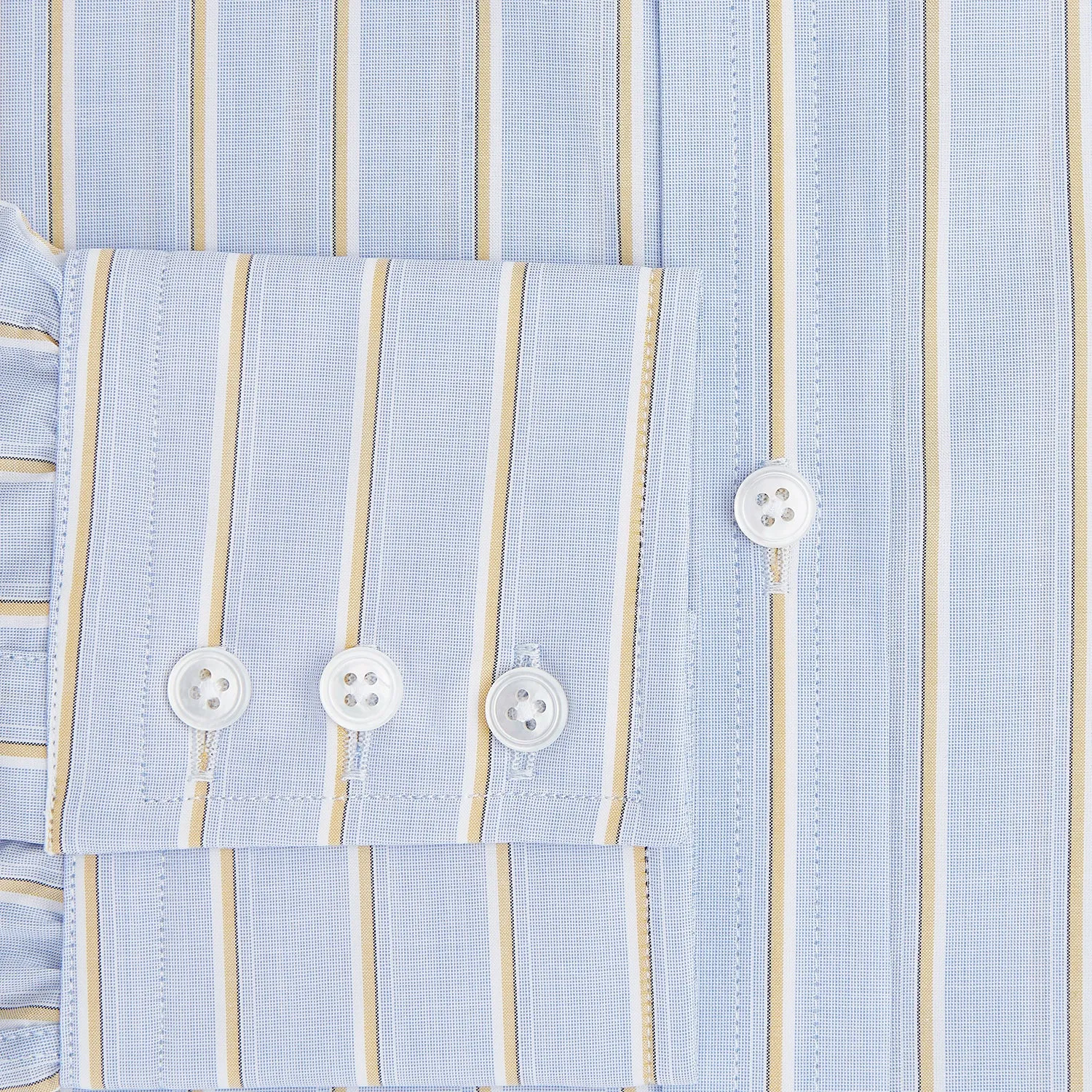 Blue and Yellow Multi-Stripe Mayfair Shirt sold by Turnbull & Asser product image thumbnail 4