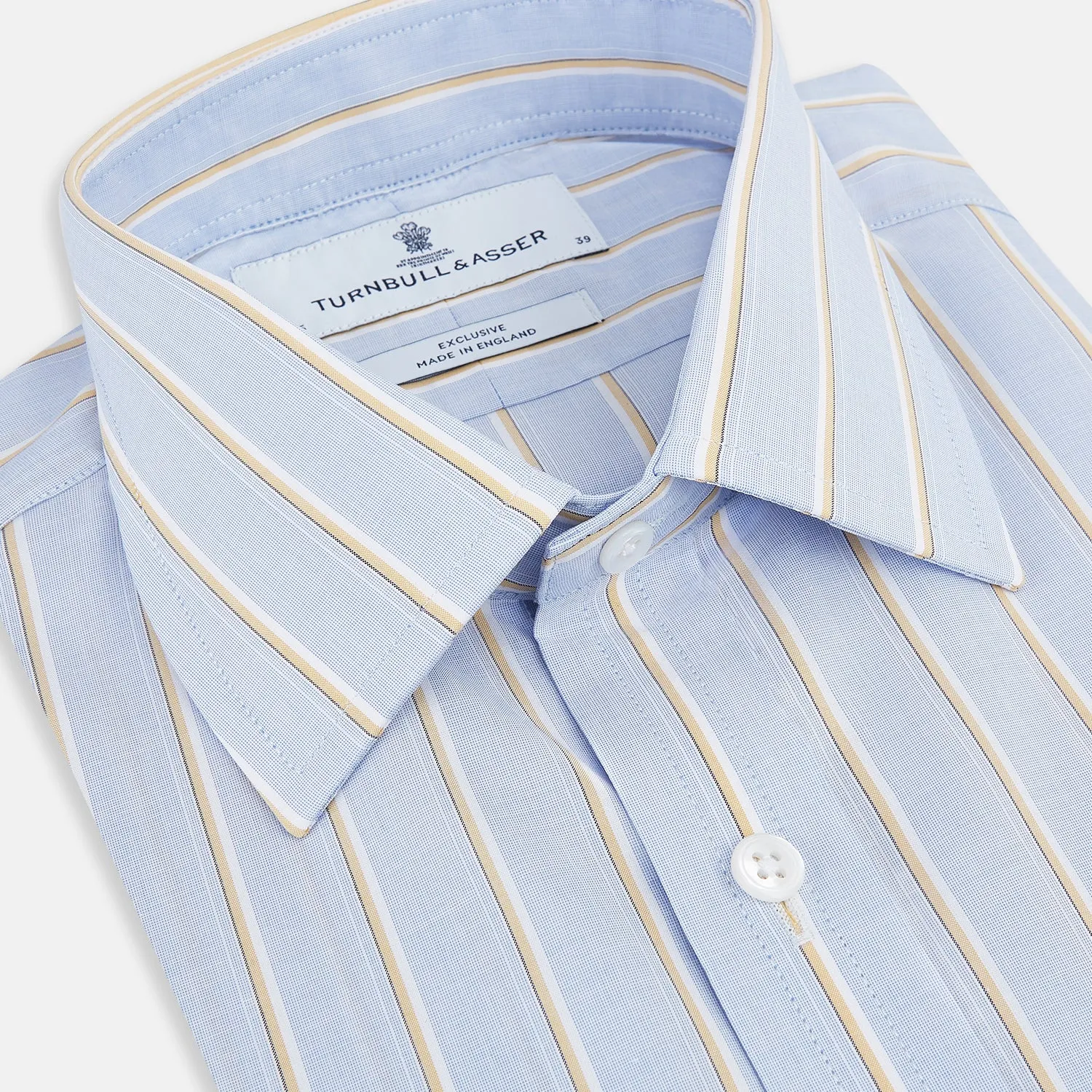 Blue and Yellow Multi-Stripe Mayfair Shirt sold by Turnbull & Asser product image thumbnail 2