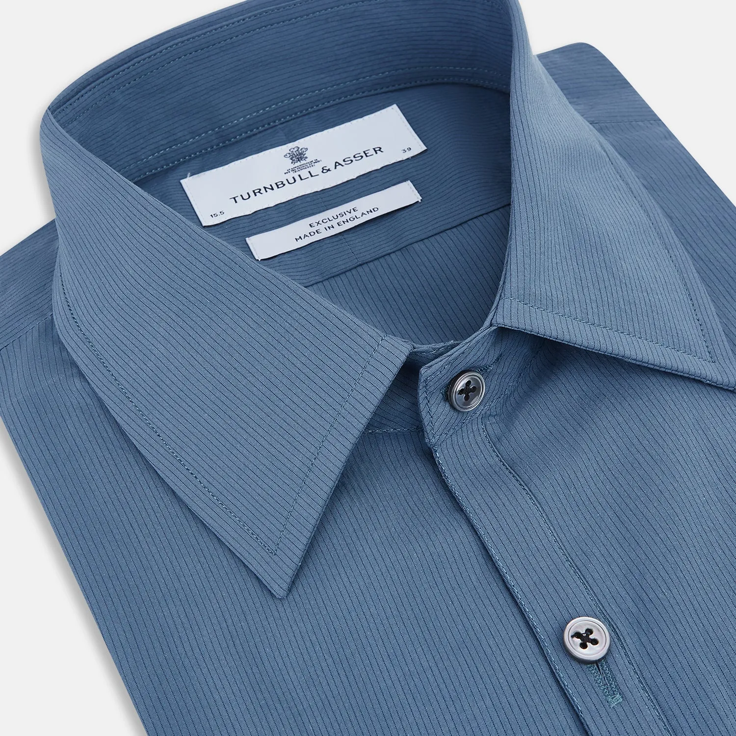 Steel Grey Pinstripe Westminster Shirt sold by Turnbull & Asser product image thumbnail 2