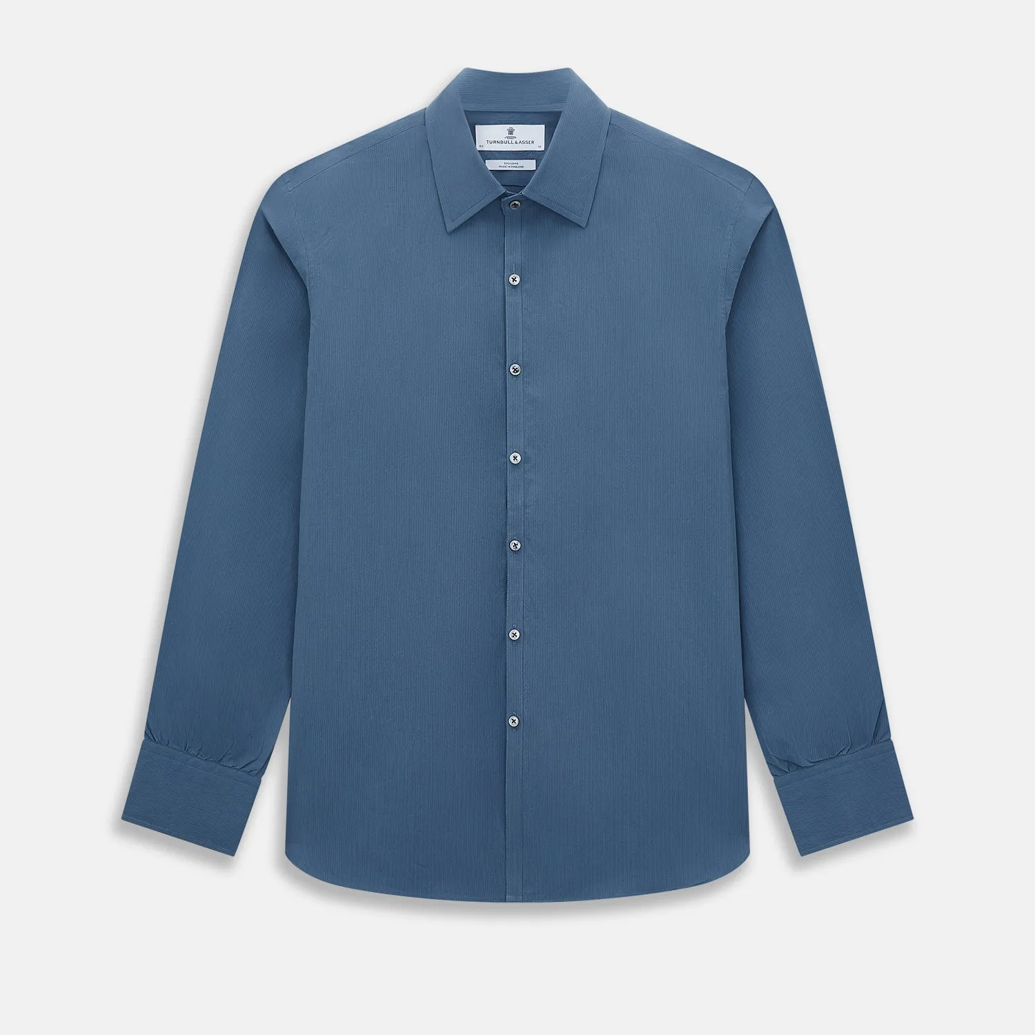 Steel Grey Pinstripe Westminster Shirt sold by Turnbull & Asser