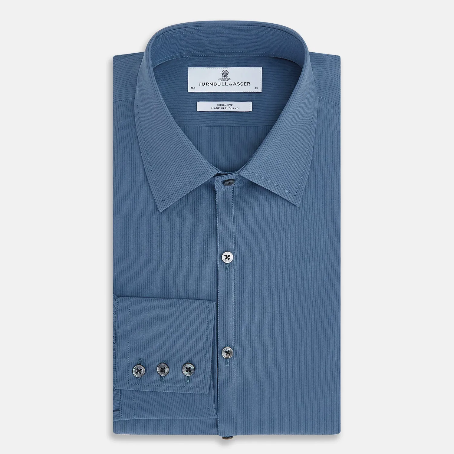 Steel Grey Pinstripe Westminster Shirt sold by Turnbull & Asser product image thumbnail 5