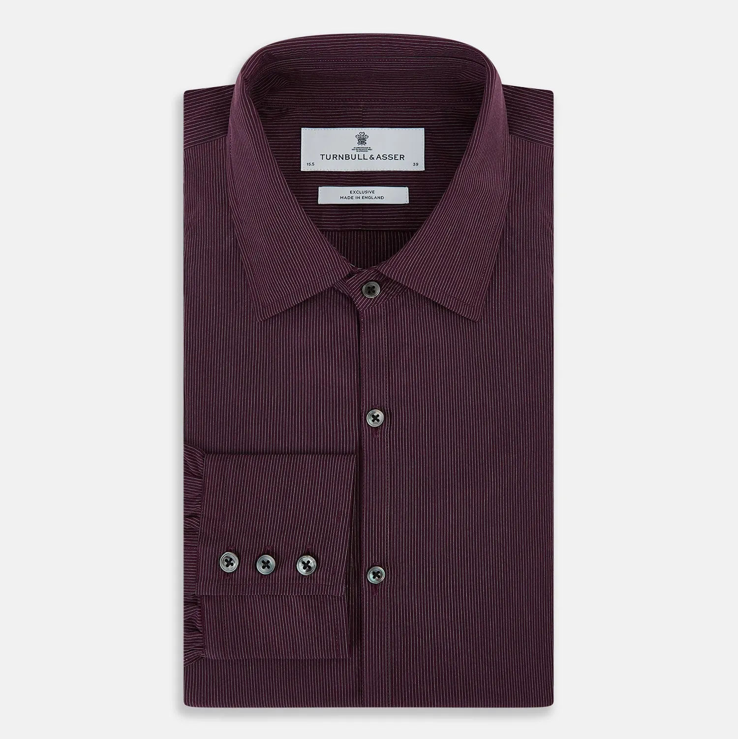 SHIRTS RF WESTMINSTER CLSD CLR 3BC BURGUNDY WH STR sold by Turnbull & Asser product image thumbnail 5