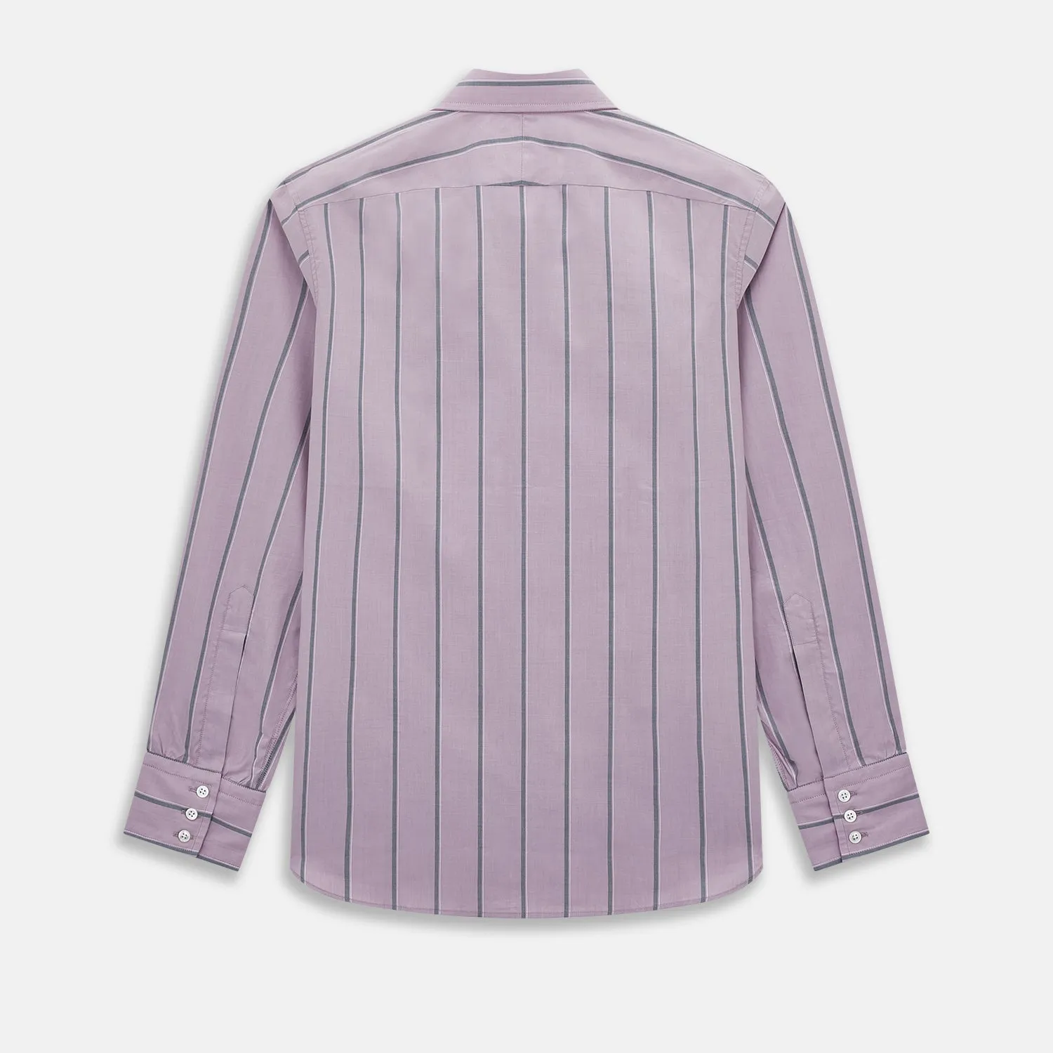 Lilac Track Stripe Westminster Shirt sold by Turnbull & Asser product image thumbnail 3