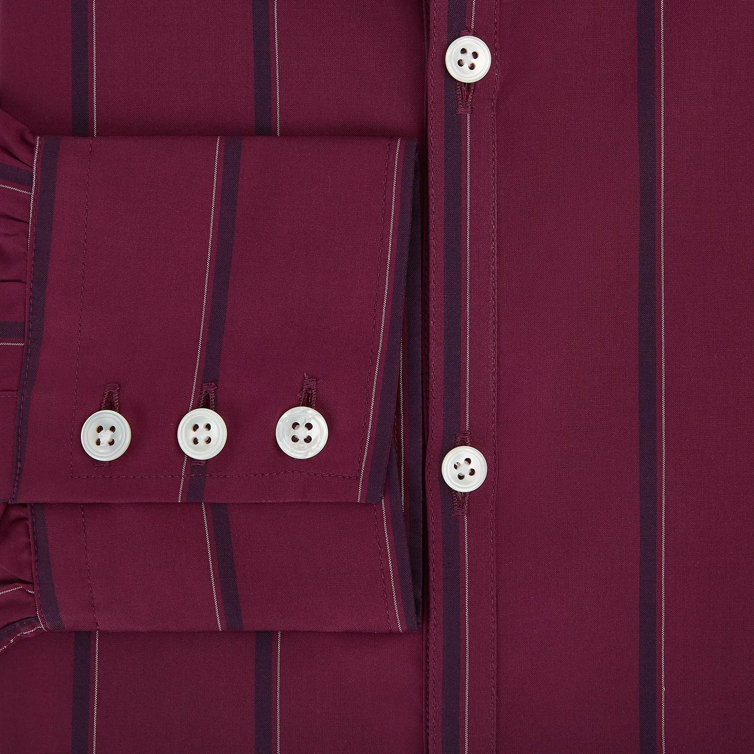 Wine Track Stripe Windsor Shirt sold by Turnbull & Asser product image thumbnail 4