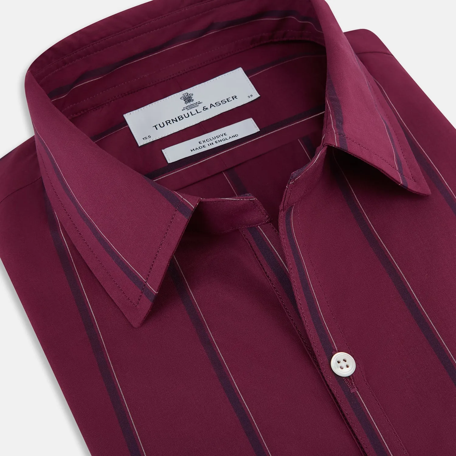 Wine Track Stripe Windsor Shirt sold by Turnbull & Asser product image thumbnail 2