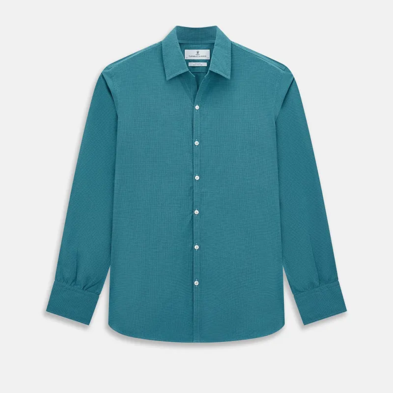 SHIRTS RF WINDSOR OPEN CLR 3BC TURQUOISE MLTI CHK sold by Turnbull & Asser