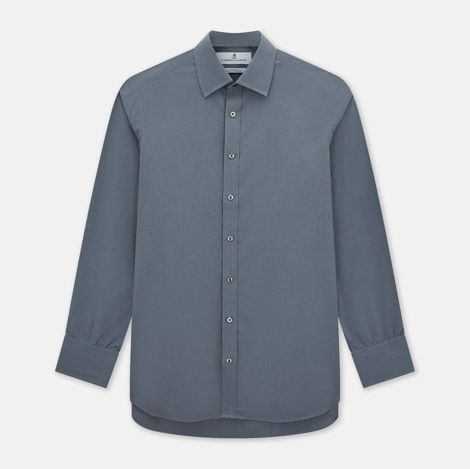 Grey Pin Check Mayfair Shirt sold by Turnbull & Asser
