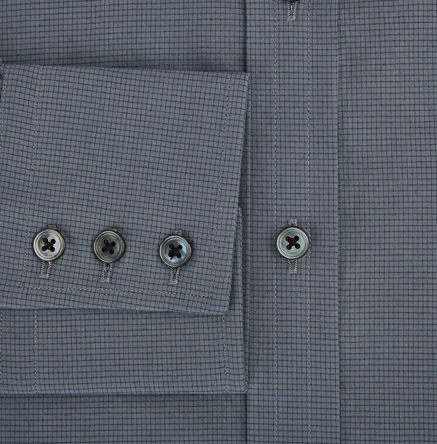 Grey Pin Check Mayfair Shirt sold by Turnbull & Asser product image thumbnail 4