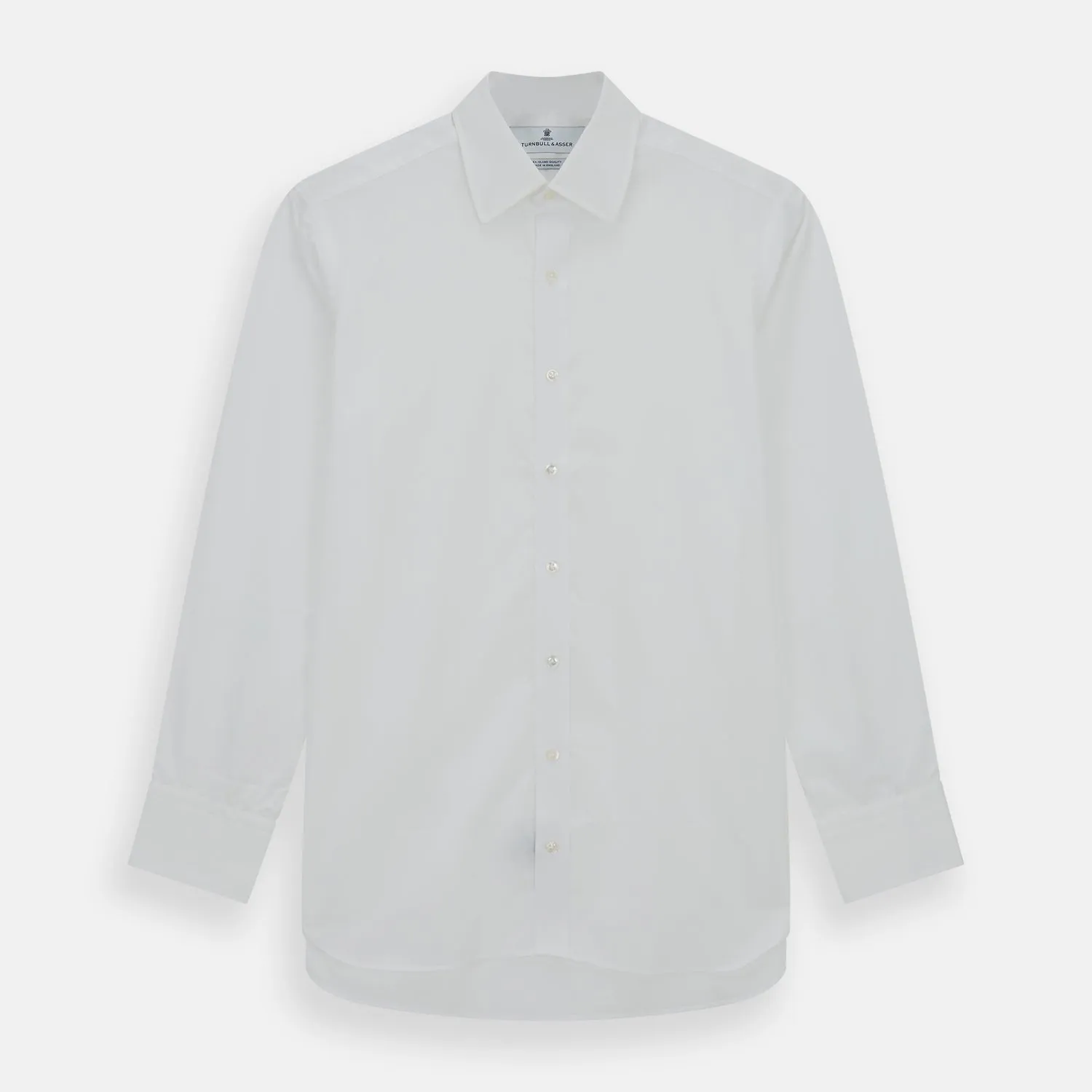White Sea Island Quality Cotton Shirt with T&A Collar and 3-Button Cuffs sold by Turnbull & Asser