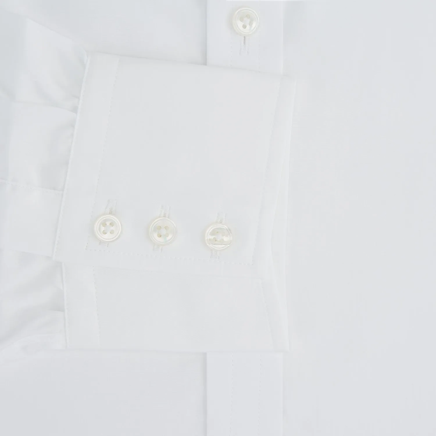 White Sea Island Quality Cotton Shirt with T&A Collar and 3-Button Cuffs sold by Turnbull & Asser product image thumbnail 4