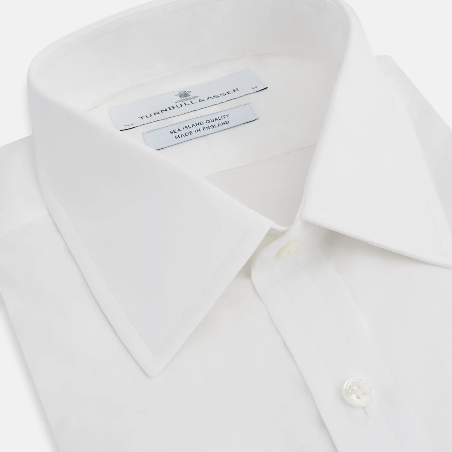 White Sea Island Quality Cotton Shirt with T&A Collar and Double Cuffs sold by Turnbull & Asser product image thumbnail 2