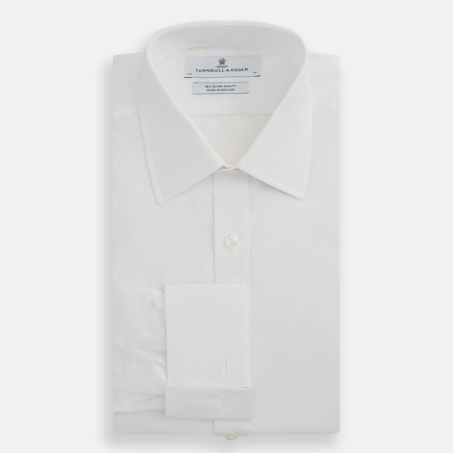 White Sea Island Quality Cotton Shirt with T&A Collar and Double Cuffs sold by Turnbull & Asser product image thumbnail 4